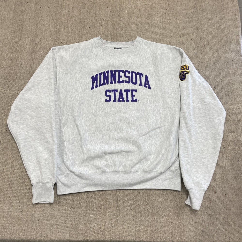 Vintage Minnesota State‎ Sweatshirt Mens XL Gray 1990s Signature